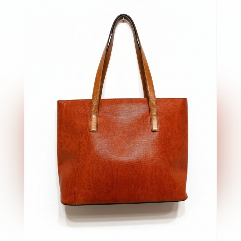 Etro Red Coated Shimmer Canvas Harako Shoulder Bag, - EUC!